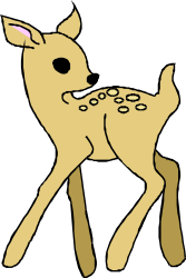 Deer with Pink Nose on Black Background - Stunning Clipart Design