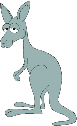 Kangaroo Clipart with Big Nose - Playful Animal Illustrations