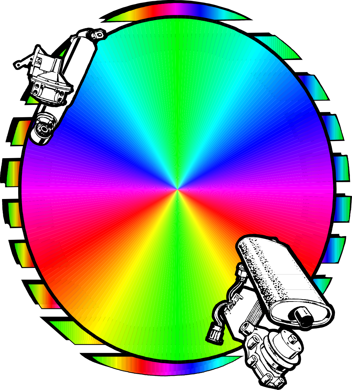 a circular with a rainbow colored circle clip art png transparent Rainbow Colored Circle Clipart - Vibrant Borders and Miscellaneous Designs