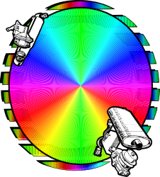 Rainbow Colored Circle Clipart - Vibrant Borders and Miscellaneous Designs