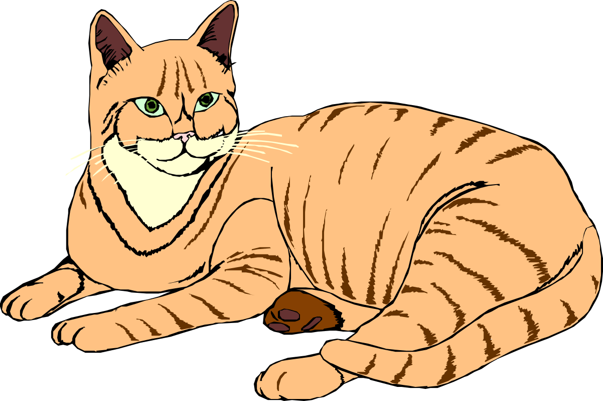 a cat laying down on the ground clip art png transparent Cat Laying Down on Ground Clipart - Cozy Feline Illustration