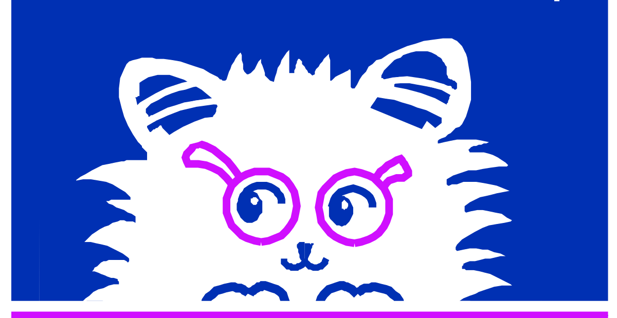 Black Cat with Glasses Clipart: Playful and Stylish Character