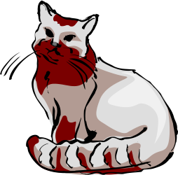 Cat Sitting on Black Background - Stunning Clipart for Your Projects