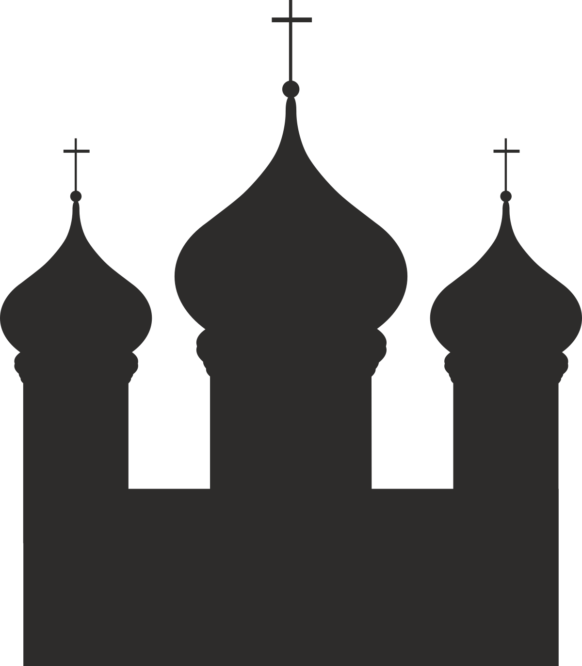 Church Clipart with Cross on Top - Elegant Religious Design