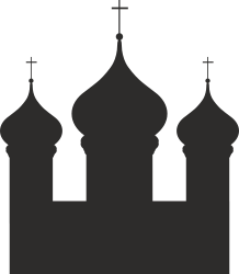 Church Clipart with Cross on Top - Elegant Religious Design