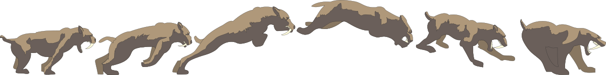 Borders and Animals - Cat Clipart with Mountain and Rocks