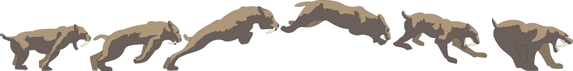 Borders and Animals - Cat Clipart with Mountain and Rocks