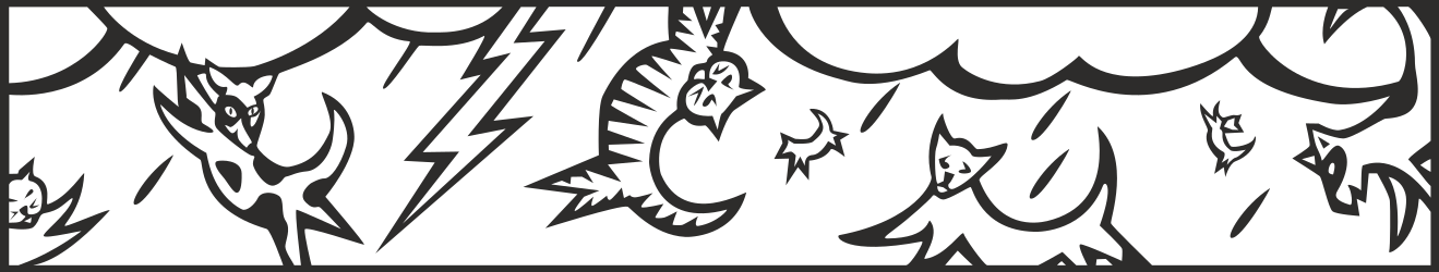 Borders for Cats and Dogs - Adorable Black and White Clipart Design