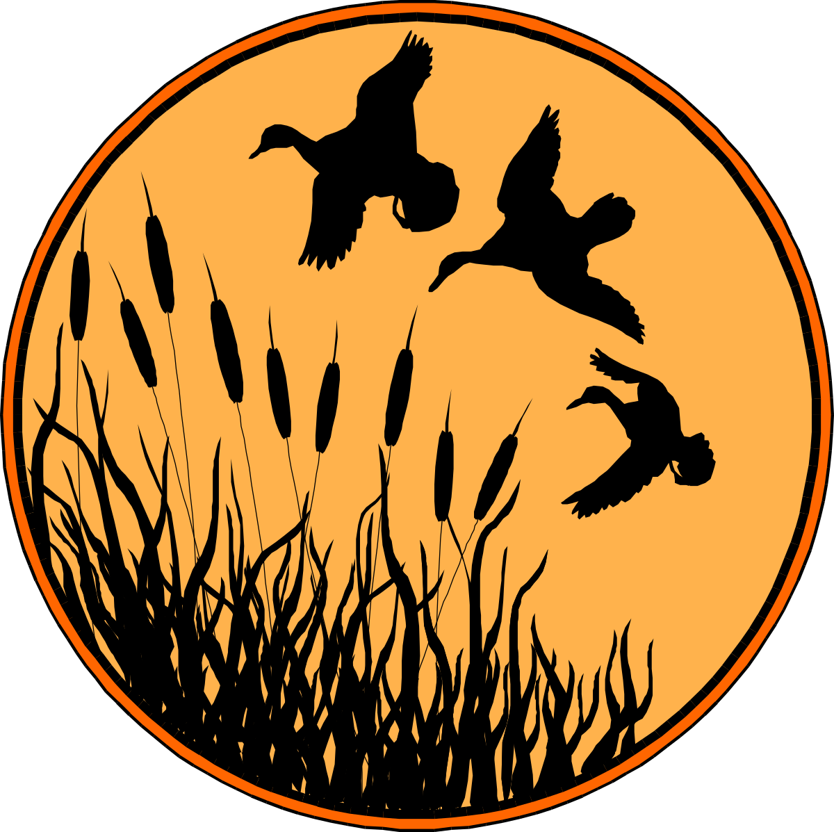 Flying Birds Over Field Clipart - Perfect for Nature Themes