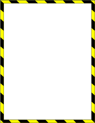 Caution Hazard Frame Clipart - Bold Yellow and Black Borders
