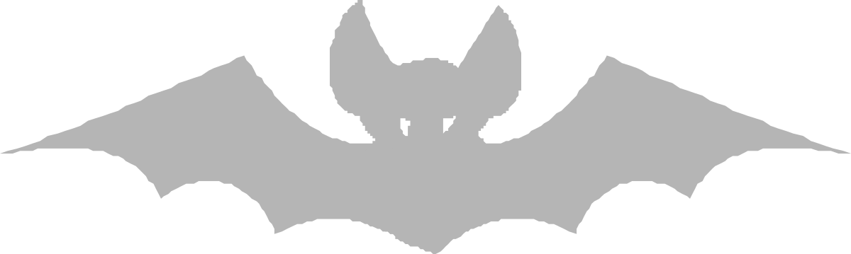 Bat Silhouette on Black Background - Perfect for Spooky Designs