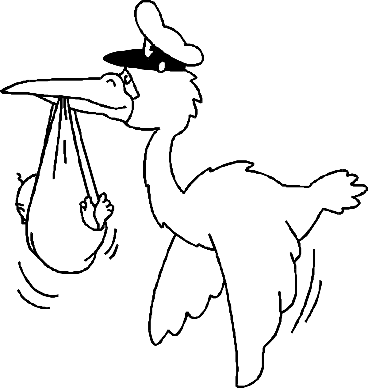 Silhouette of a Person with a Bag - Perfect Clipart for Various Projects