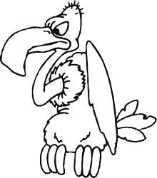 Cartoon Bird with Big Beak - Fun Clipart for Creative Projects