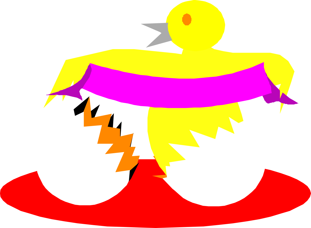 Yellow Figure with Red Circle Clipart - Perfect for Your Creative Projects