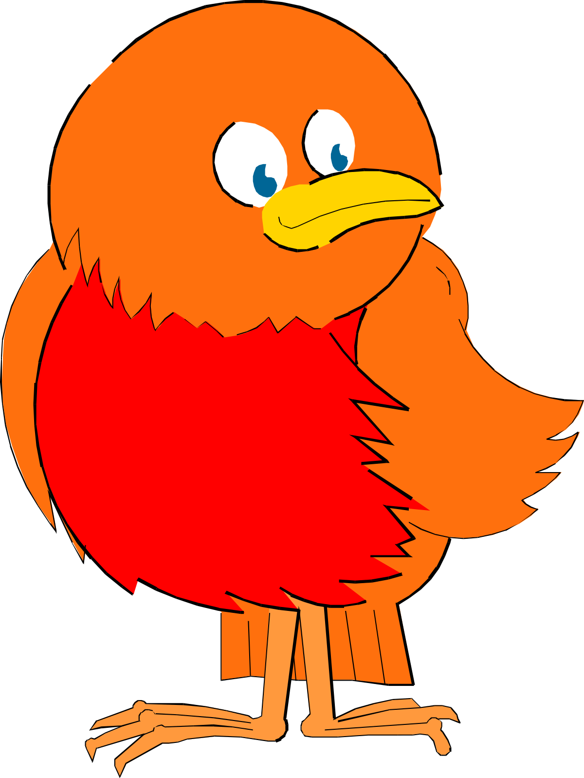 Cartoon Bird with Big Beak Clipart for Fun Designs
