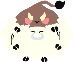 Sheep Clipart with Big Nose - Playful and Unique Illustration