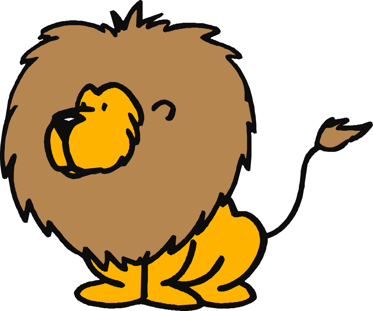 Lion Sitting Down With Head Turned - Stunning Clipart for Your Projects