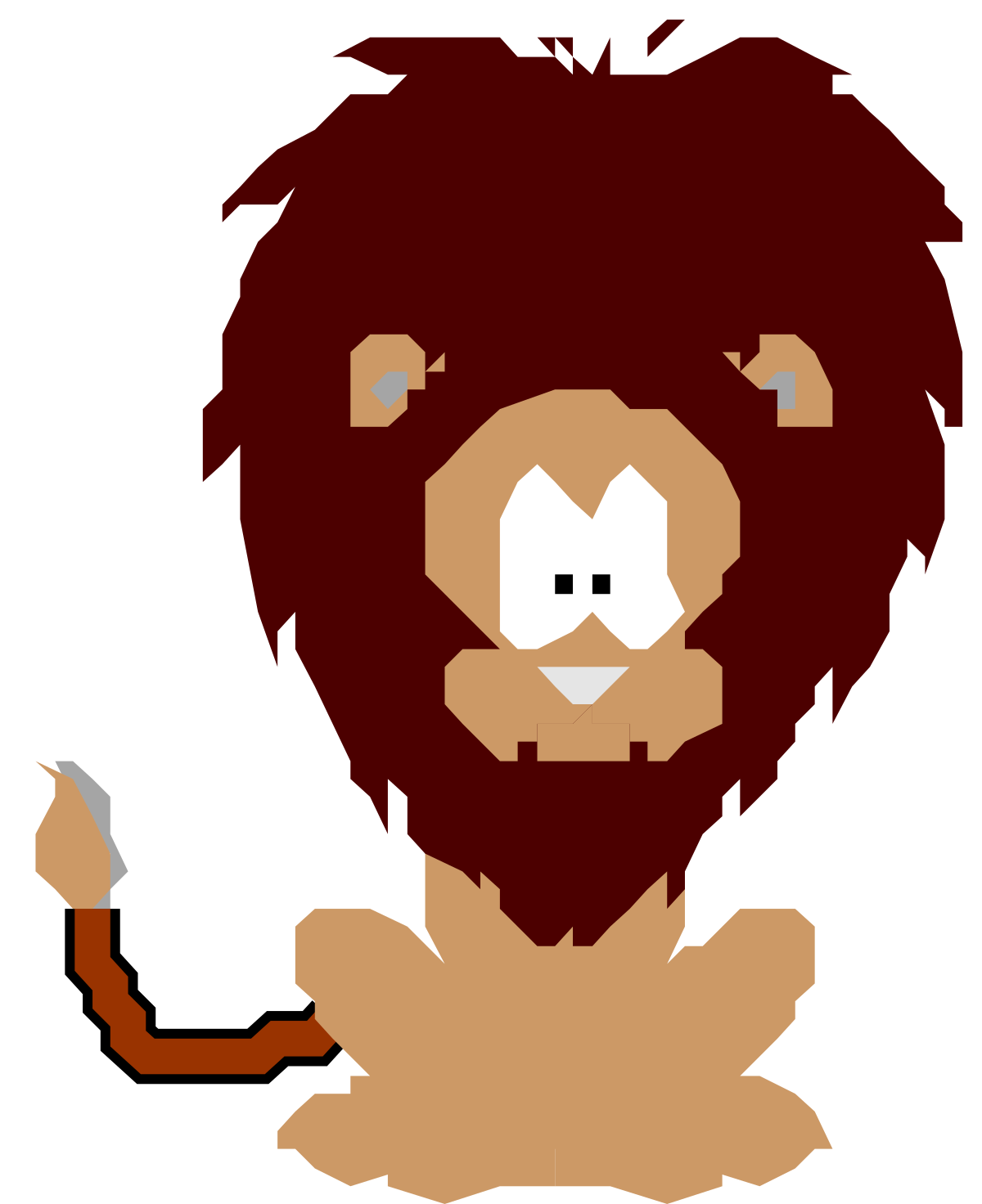 Lion with Knife: Bold Clipart for Your Creative Projects