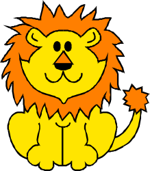 Lion Sitting Down with Paws Up - Majestic Clipart Illustration