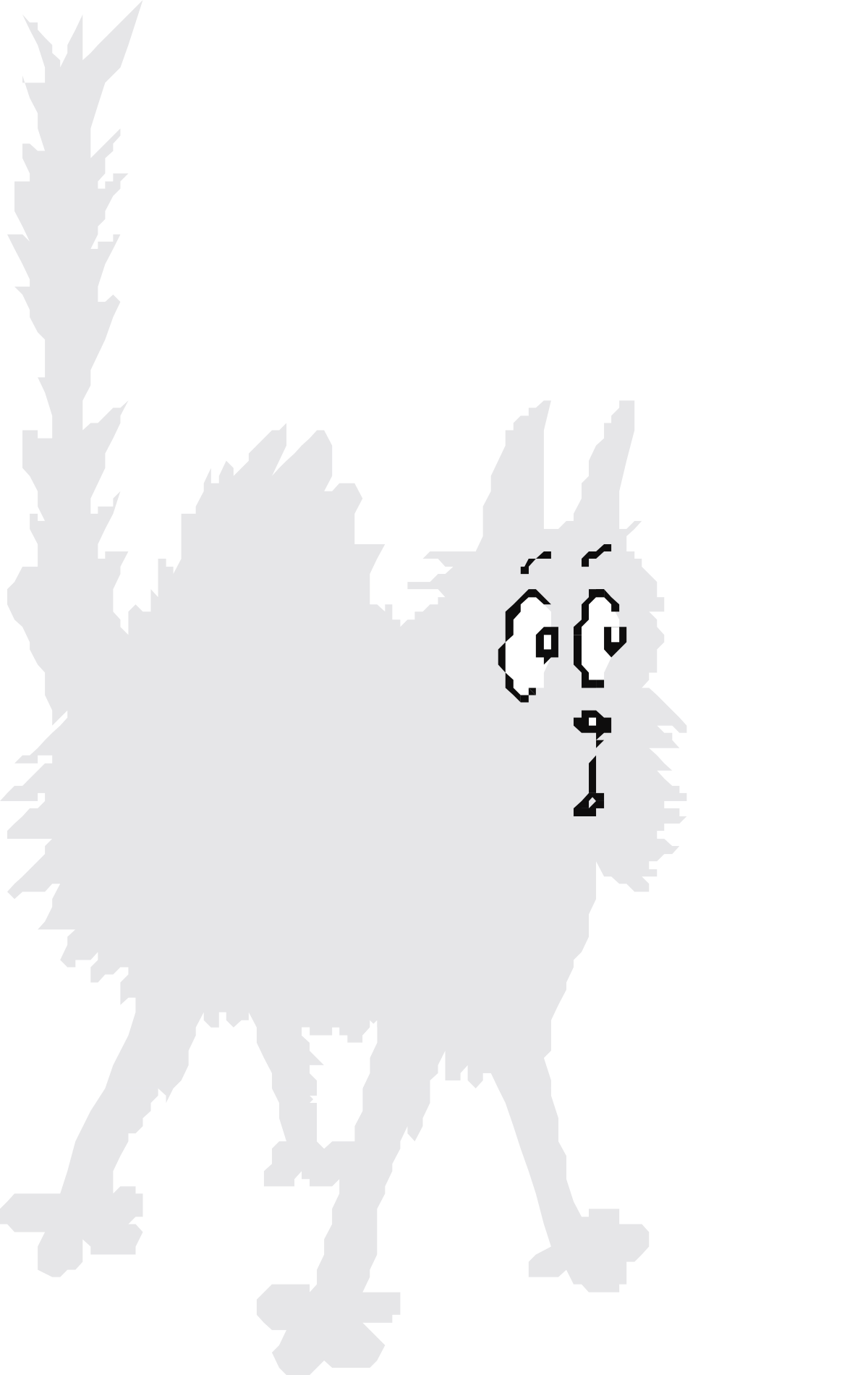 Dog Silhouette Clipart: Elegant Long-Tailed Canine Design