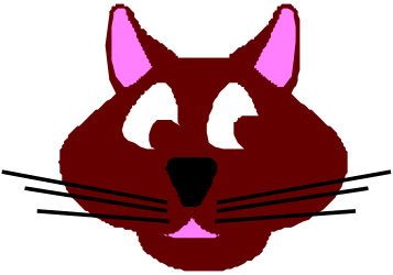 Red Cat with White Eyes - Unique Clipart for Your Projects