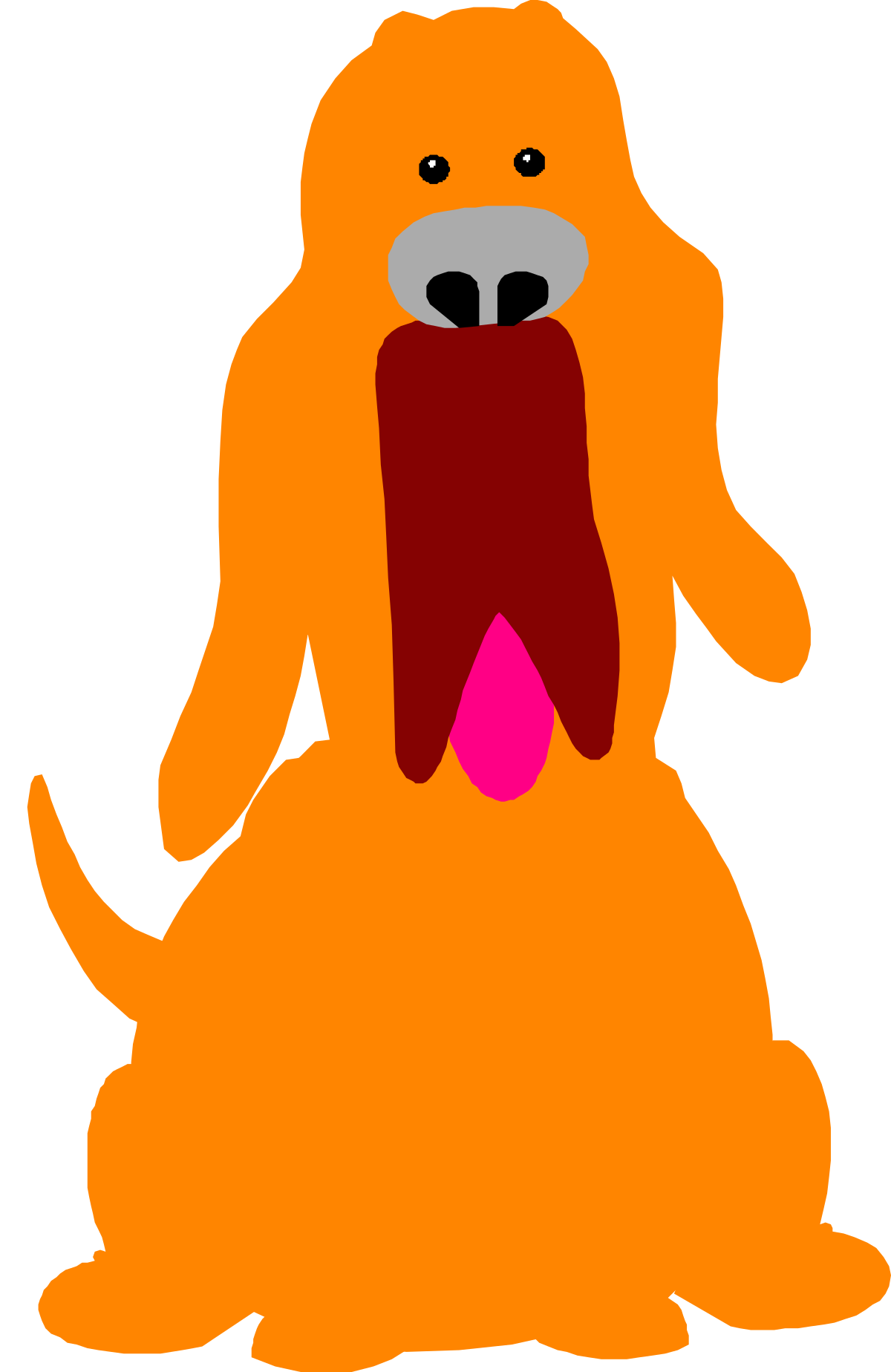 Dog with Tongue Out Clipart - Playful and Fun Animal Illustration