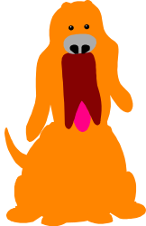 Dog with Tongue Out Clipart - Playful and Fun Animal Illustration