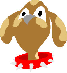 Cartoon Dog with Red Collar Clipart - Adorable and Playful Animal Graphics