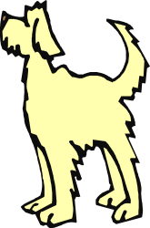 Dog Silhouette on Black Background - Stunning Clipart for Your Projects