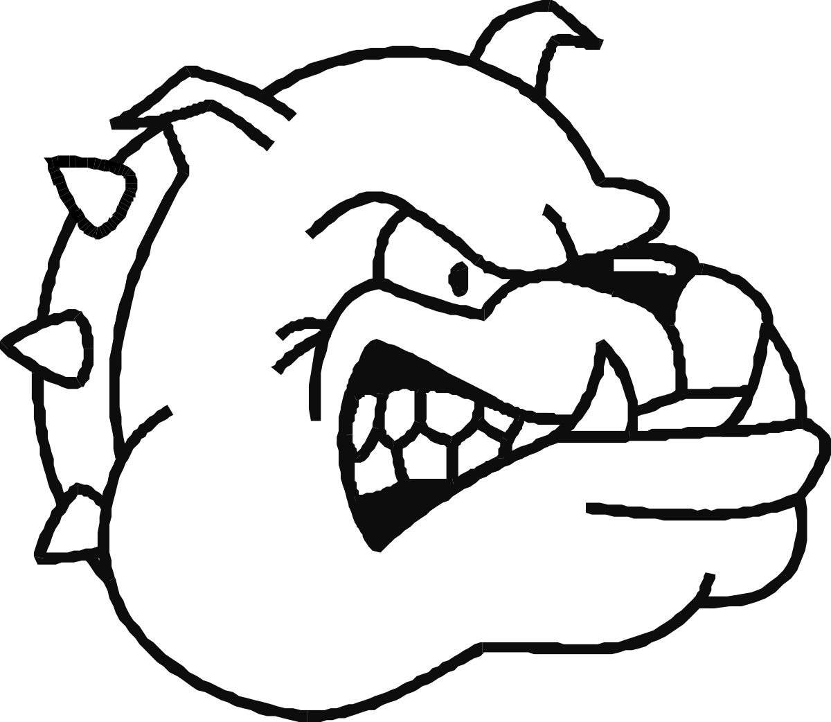 White Dog Clipart with Big Grin - Perfect for Fun Designs