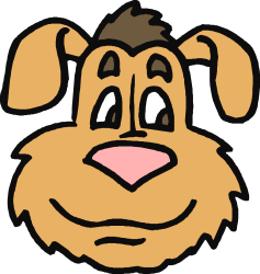 Cartoon Dog with Big Nose Clipart for Fun and Creative Projects