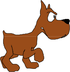 Brown Dog with White Nose on Black Background Clipart