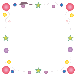 Festive Borders with Colorful Balloons and Stars for Holiday Celebrations