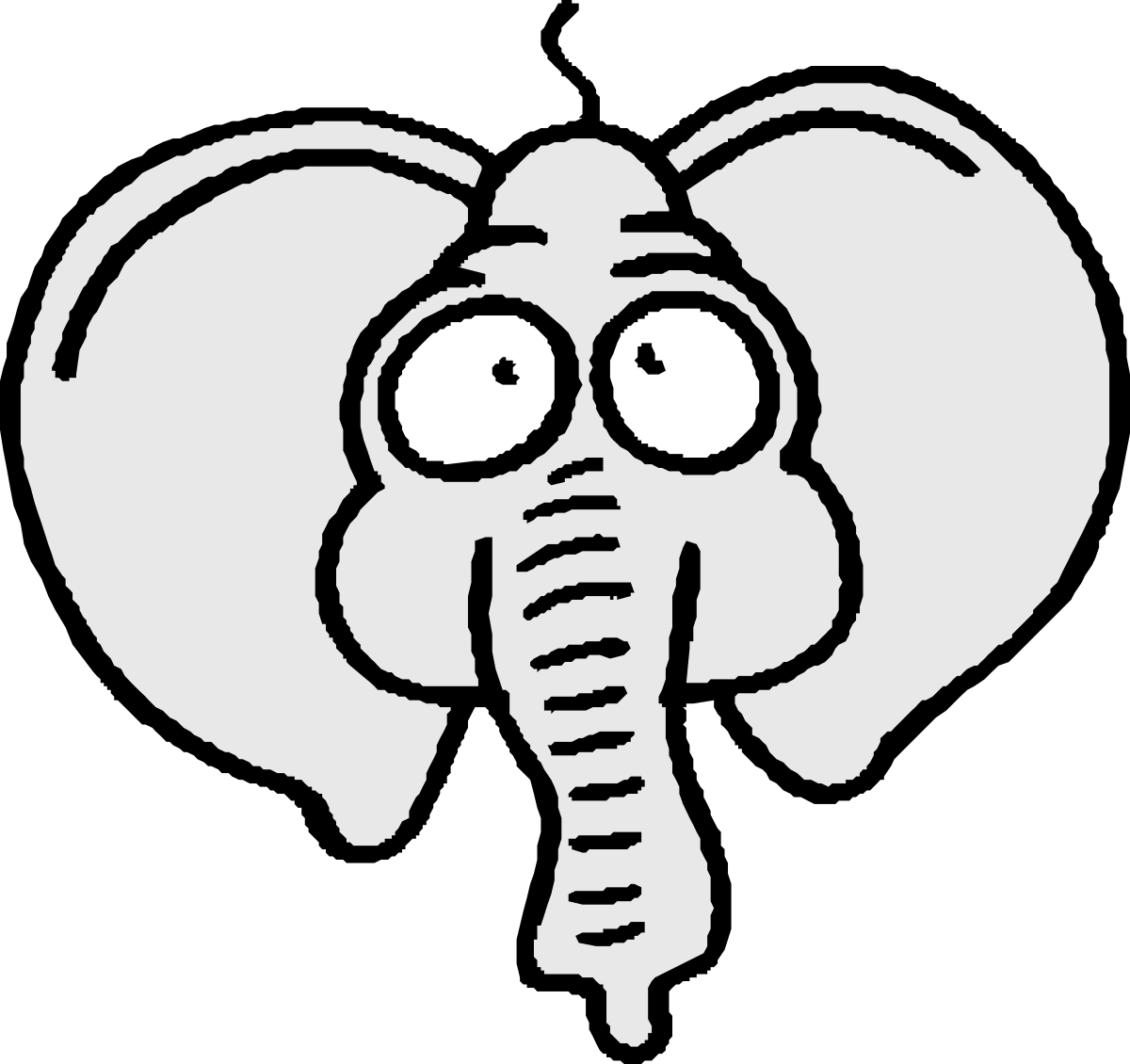 Elephant with Glasses Clipart: Fun and Quirky Illustration