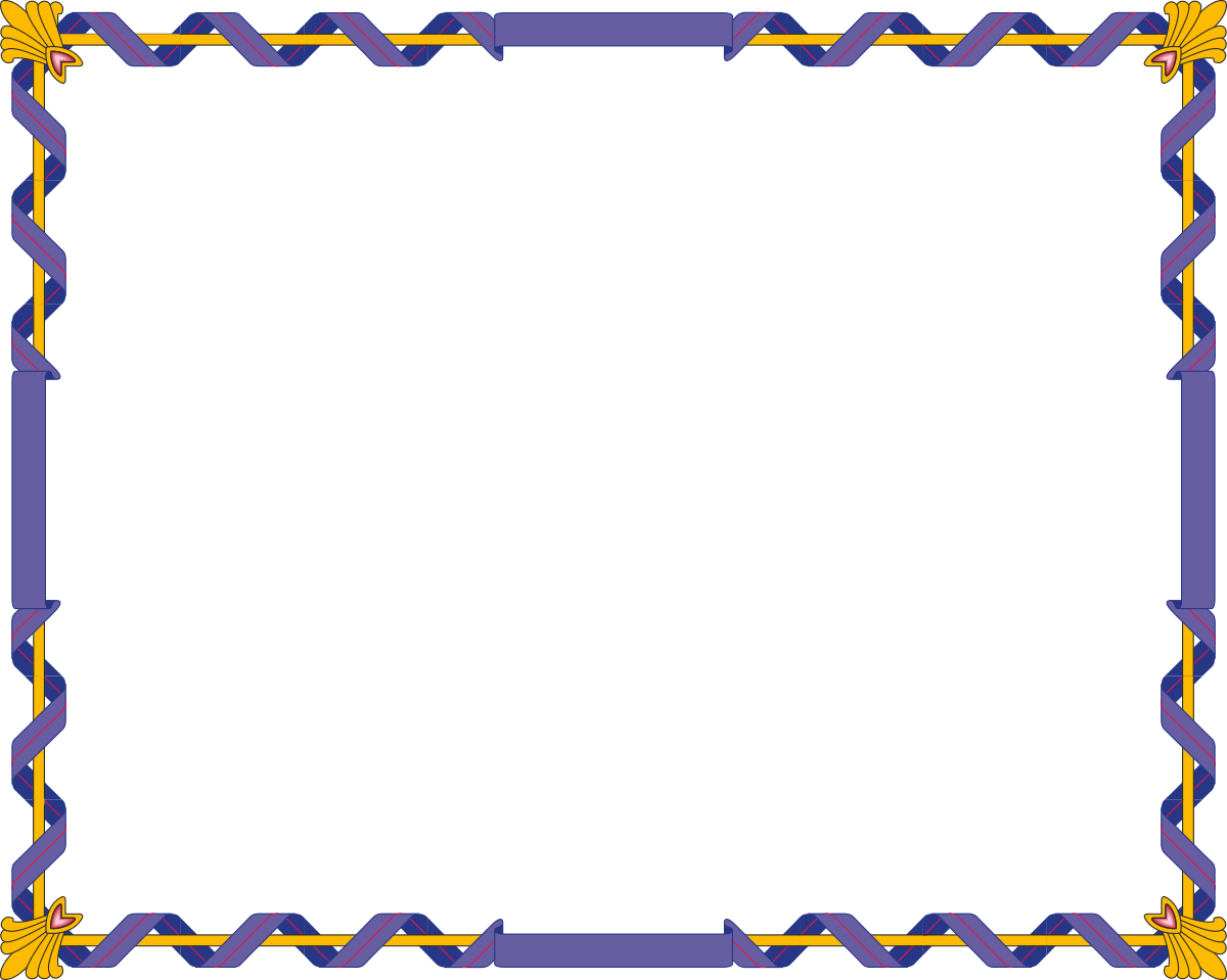 Decorative Borders and Frames: Purple and Yellow Flower Clipart