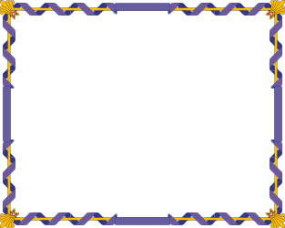 Decorative Borders and Frames: Purple and Yellow Flower Clipart