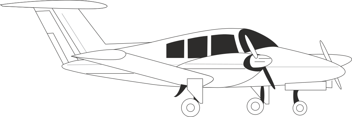 Small Propeller Plane Clipart - Charming Aviation Graphics