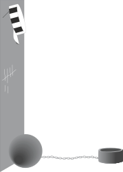 Borders and Corners Clipart: Black and White Chain with Ball Design