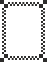 Borders and Frames - Checkerboard Style Clipart for Creative Designs
