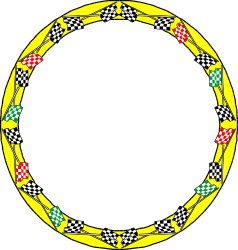 Checkered Yellow and Black Clipart Circle - Perfect for Borders and Misc Designs