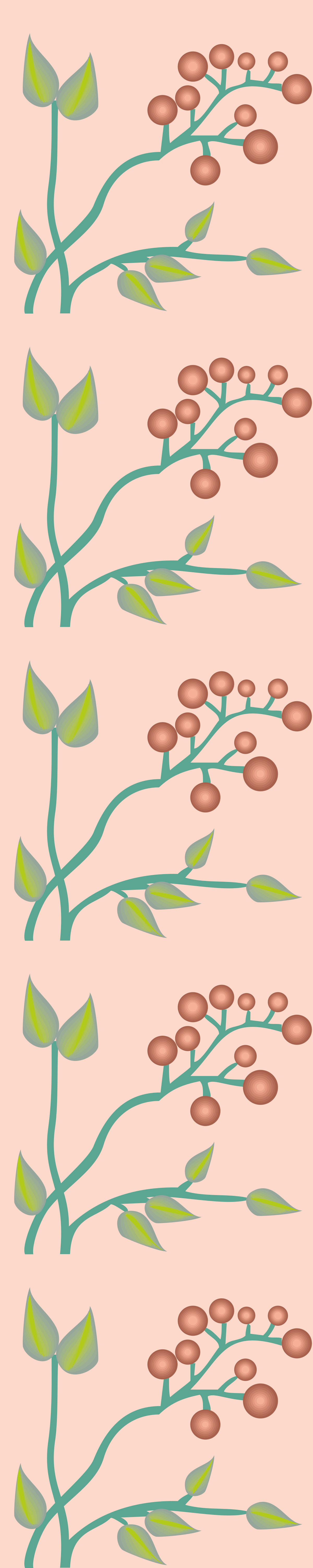 Borders and Plants: Cherry Blossom Clipart on Pink Background