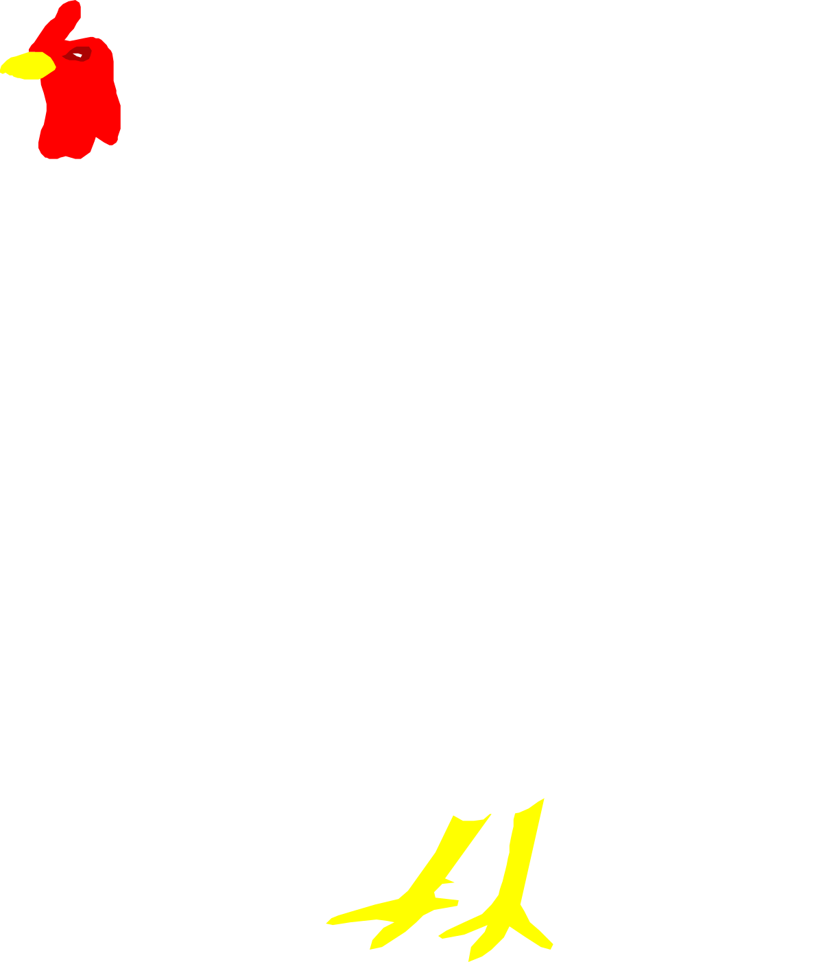 White Chicken with Yellow Feet Clipart for Creative Projects