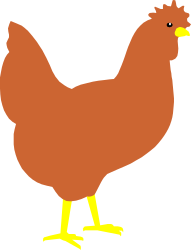 Brown Chicken with Yellow Feet Clipart - Perfect for Farm and Nature Themes
