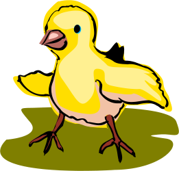 Yellow Bird on Green Field Clipart for Nature Lovers