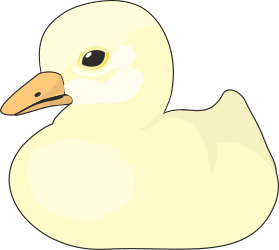 Duck Clipart with Yellow Beak and Black Eyes - Perfect for Everyday Use