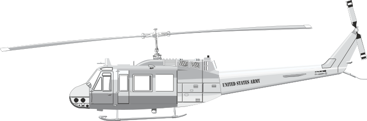 Helicopter Clipart on Black Background - High-Quality Vector Graphics