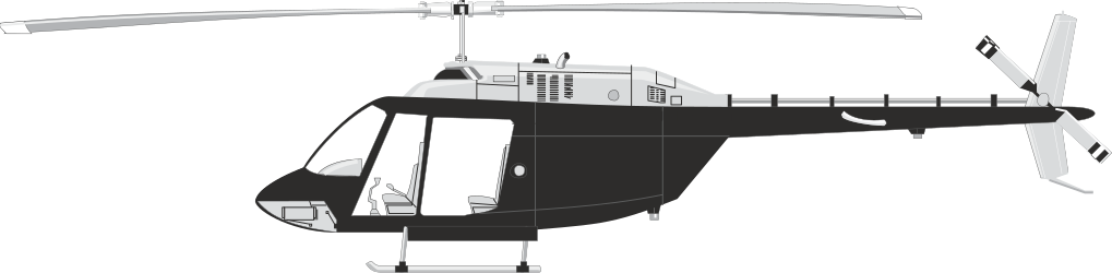 Helicopter with Propeller Clipart - Dynamic Aerial Illustrations