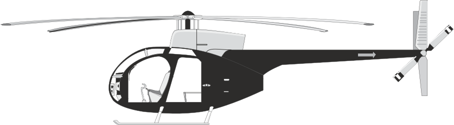Helicopter Clipart with Propeller - Dynamic Aerial Illustrations