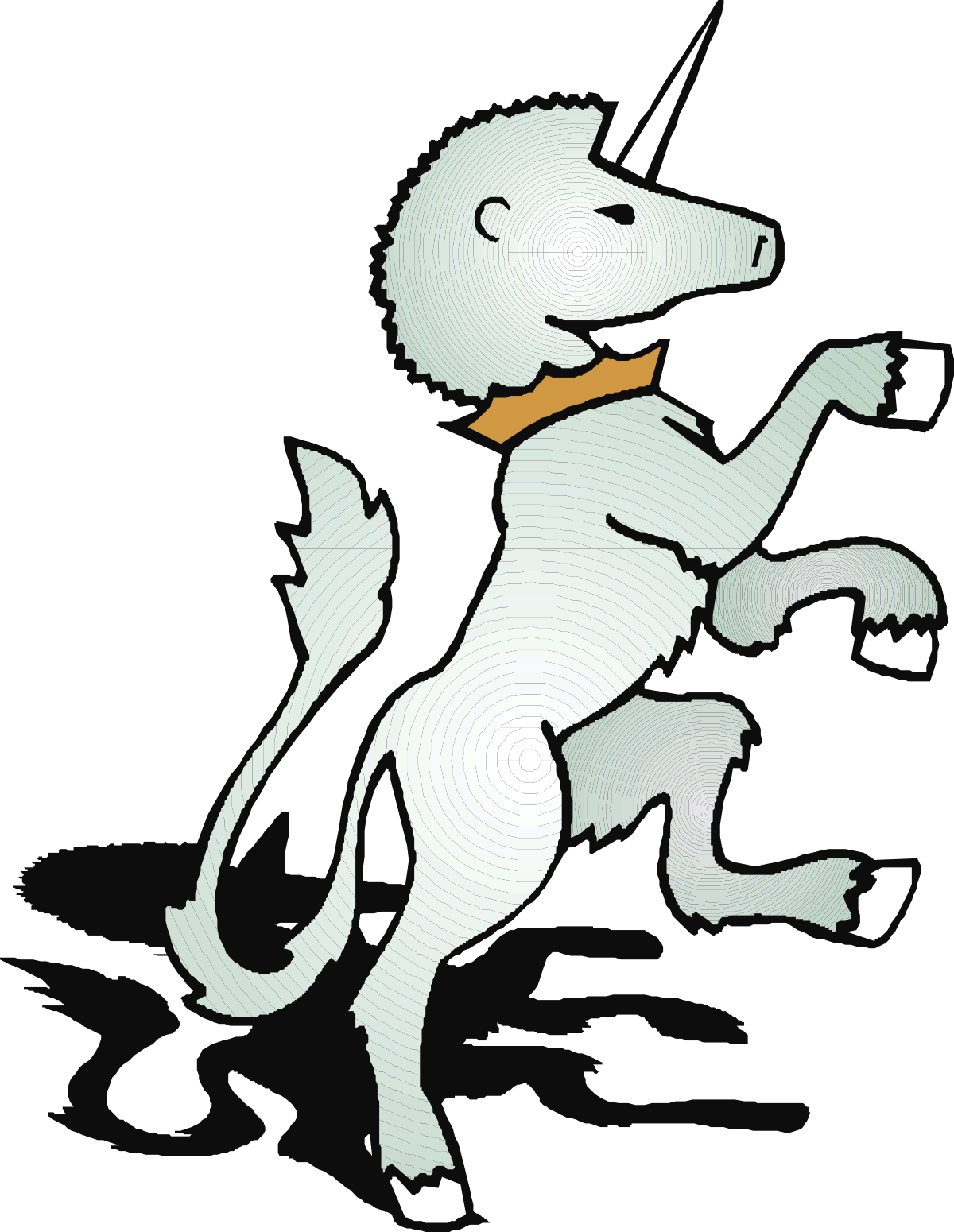 Unicorn Tail Clipart: Enchanting Unicorn with Whimsical Tail Design