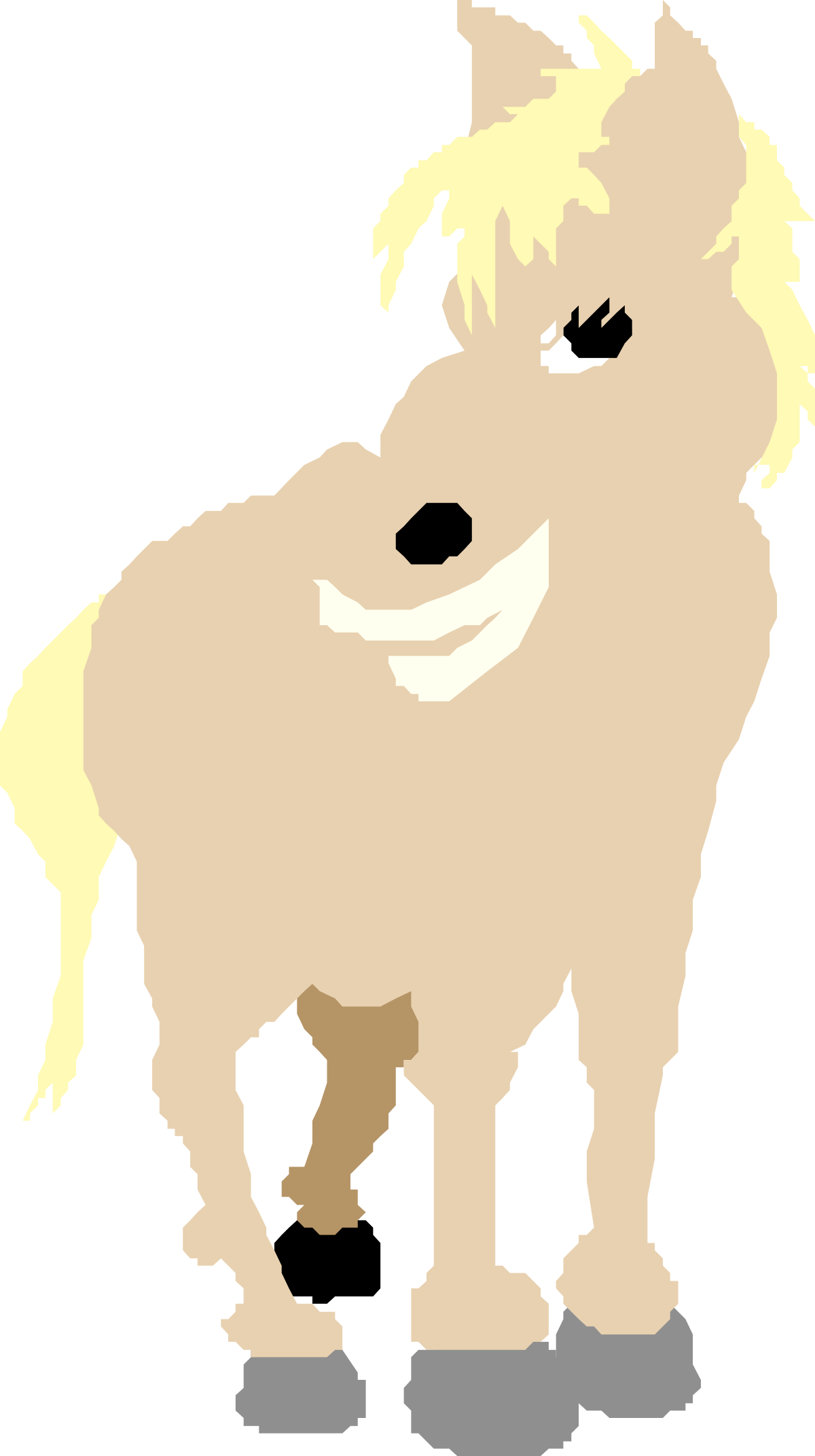 Happy Cartoon Donkey Clipart with Big Smile
